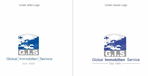 Das alte und neue G I S-Logo im Vergleich 